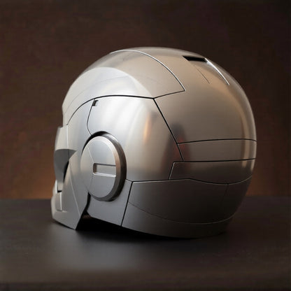 Silver Iron Man MK5 Helmet (With Jarvis)