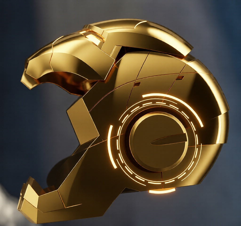 iron man gold helmet Gold Iron Man MK5 Helmet (With Jarvis