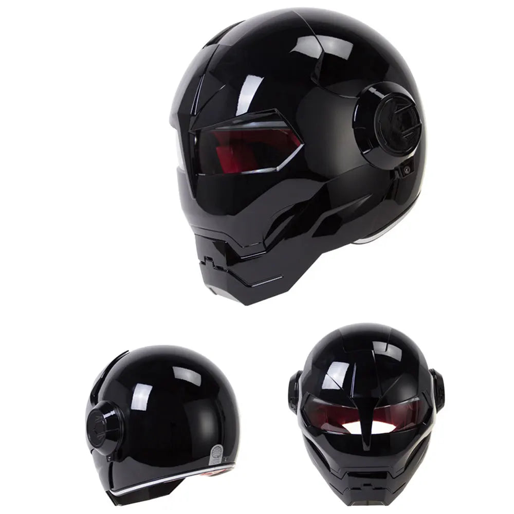 Iron Man Style Motorcycle Helmet Full Face - DOT APPROVED