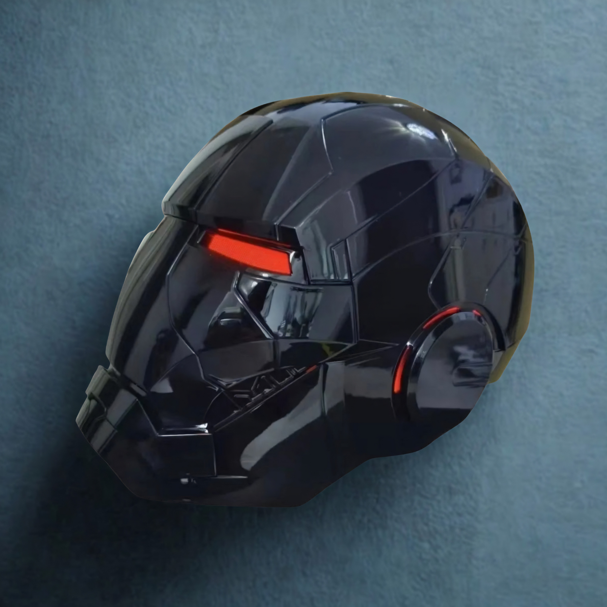 Glossy Black Iron Man MK5 Helmet (With Jarvis