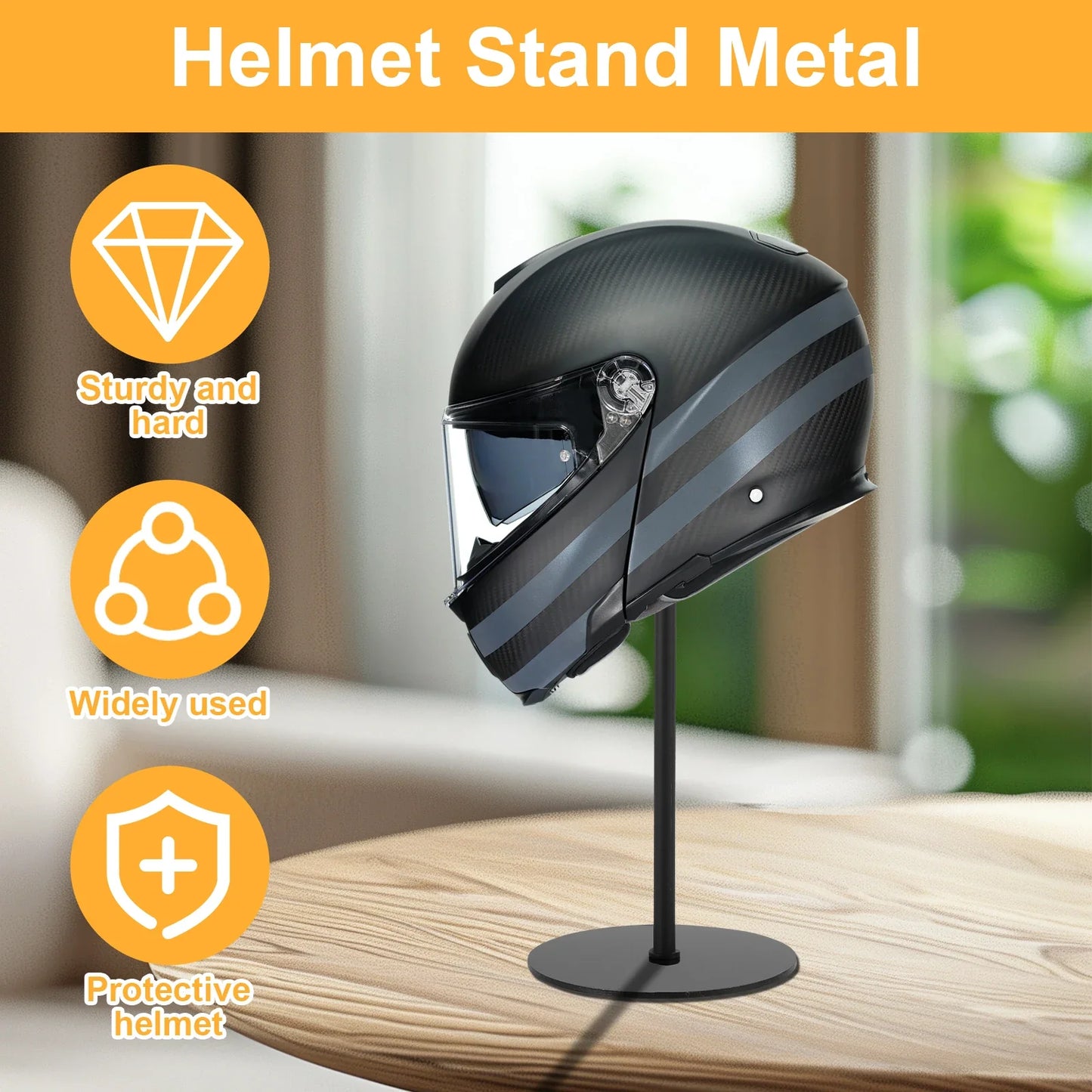 Helmet Stand Desktop Display Holder with Stable Base