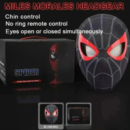 New Amazing Spider Hero Movable Mask - Cosplay Electric Ring Eye Control Luminous Collection Model