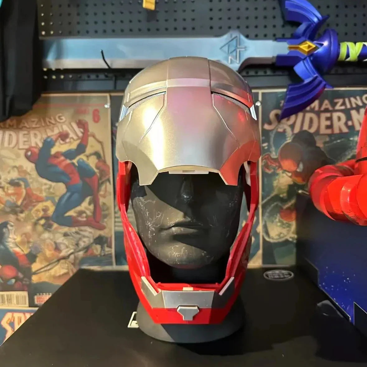 helmet iron man 2 toy battery Marvel Iron Man Helmet Electric Toy Mask Automatic Model – Hidden Heroes