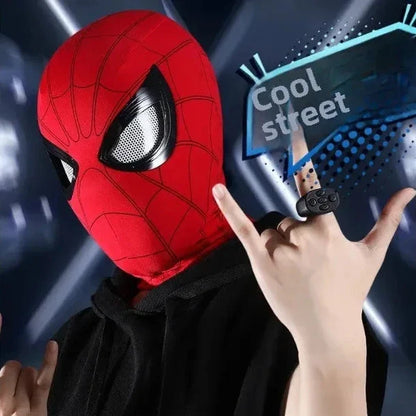 New Amazing Spider Hero Movable Mask - Cosplay Electric Ring Eye Control Luminous Collection Model