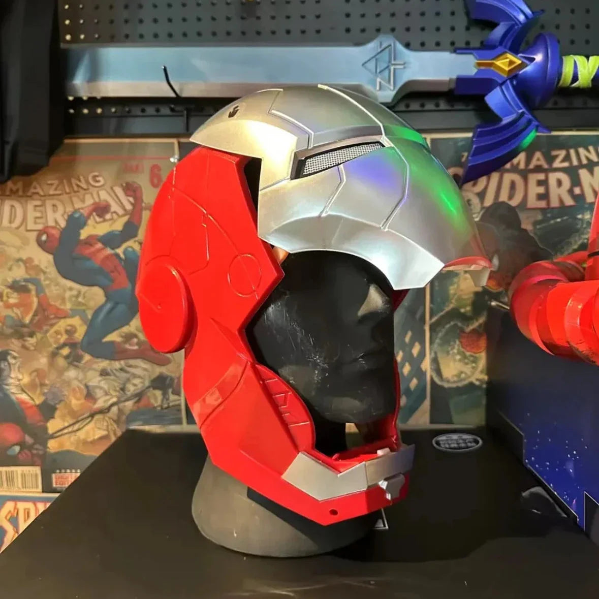 Marvel Iron Man Helmet Electric Toy Mask Automatic Model – Hidden Heroes