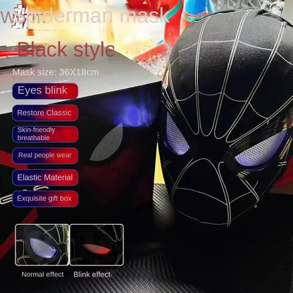 New Amazing Spider Hero Movable Mask - Cosplay Electric Ring Eye Control Luminous Collection Model