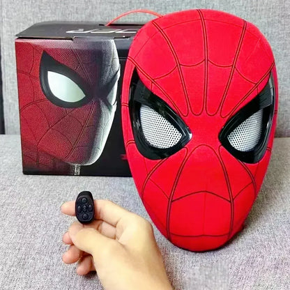 New Amazing Spider Hero Movable Mask - Cosplay Electric Ring Eye Control Luminous Collection Model