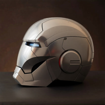 Silver Iron Man MK5 Helmet (With Jarvis