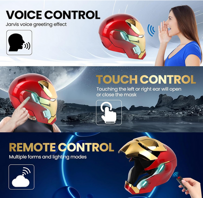 Iron Man MK7 Gold Helmet (With Jarvis - Voice, Remote, and Touch Control)