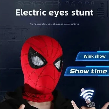 New Amazing Spider Hero Movable Mask - Cosplay Electric Ring Eye Control Luminous Collection Model