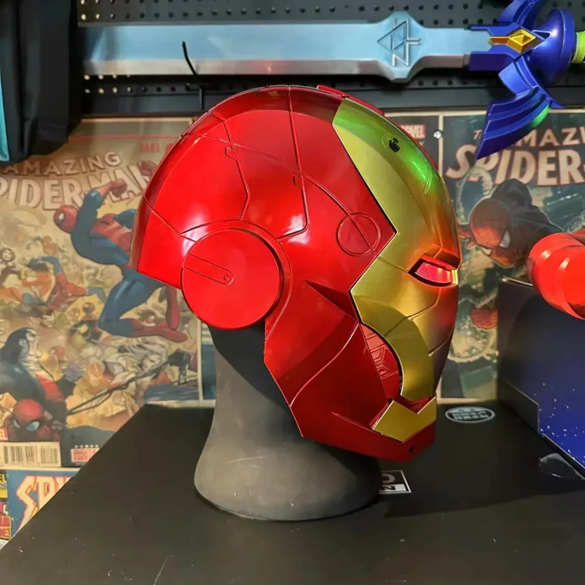 Marvel Iron Man Helmet Electric Toy Mask Automatic Model – Hidden Heroes