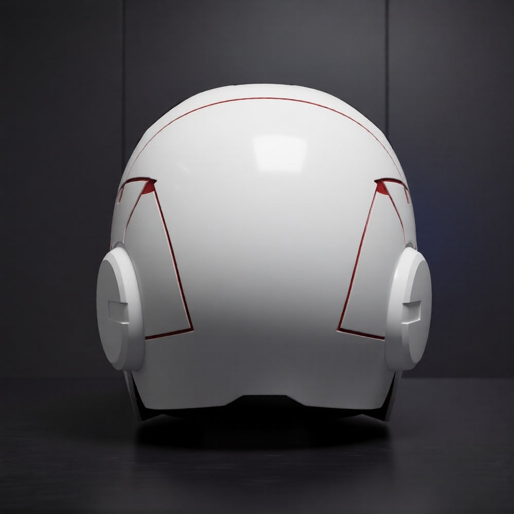 White Iron Man MK5 1:1 Helmet (With Jarvis